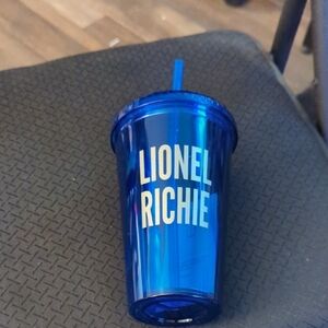 Lionel Richie Vibrant Blue Tumbler with Straw